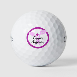 Cancer Survivor Pink Graphic Design Ladies Golf Balls