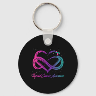 Cancer Survivor Support Thyroid Cancer Warrior  Key Ring