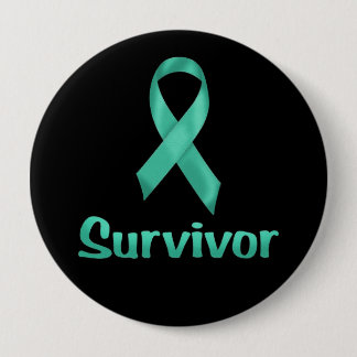 Cancer Survivor Teal 10 Cm Round Badge