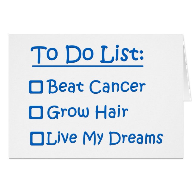 Cancer Survivor To Do List (Front Horizontal)