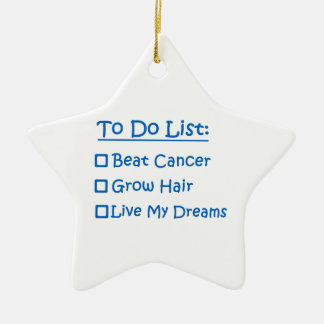 Cancer Survivor To Do List Ceramic Tree Decoration