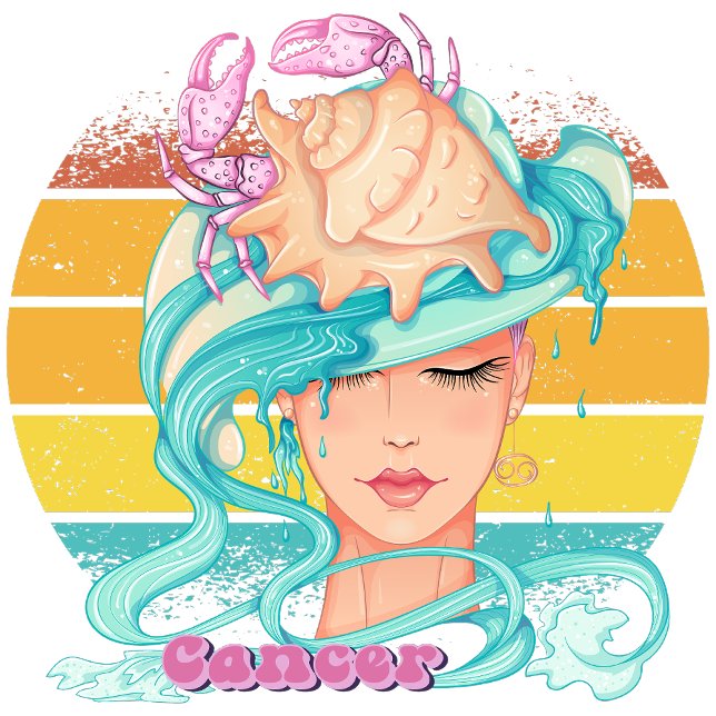 Cancer  sweatshirt (Cancer (June 21 - July 22):
"Heart and Home, Wherever You Roam!")