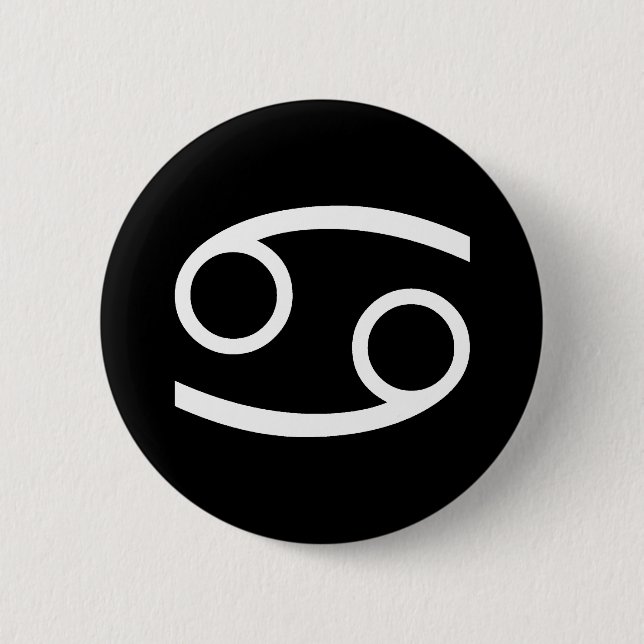 Cancer Symbol 6 Cm Round Badge (Front)