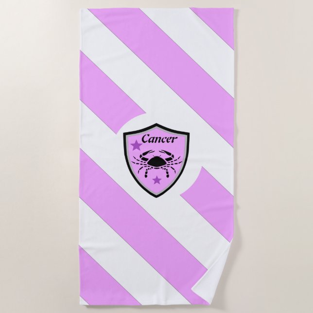 Cancer symbol    beach towel (Front)