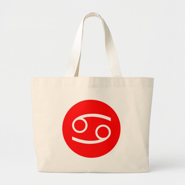 Cancer Symbol Large Tote Bag (Front)