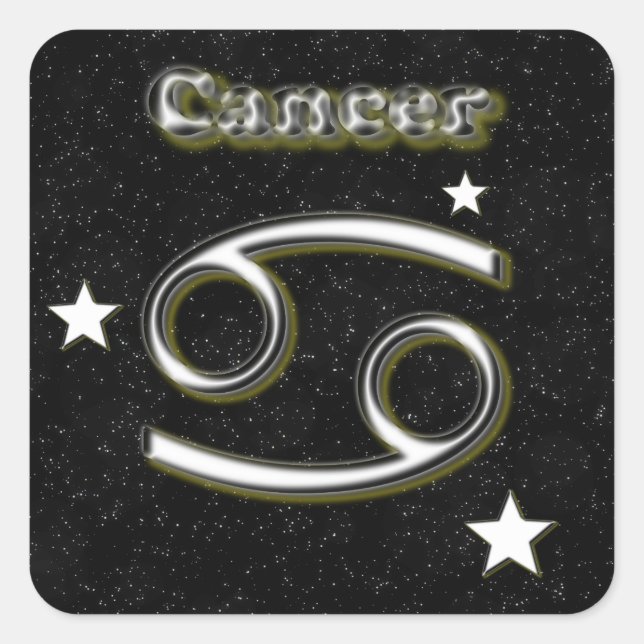 Cancer symbol square sticker (Front)