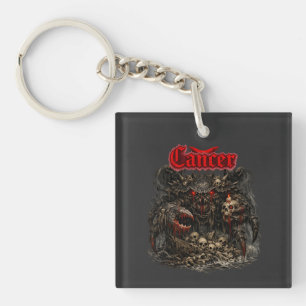 Cancer - The Bone Sentinel of Crimson Shadows Key Ring