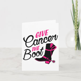 Cancer The Boot Breast Cancer Awareness Card