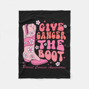 Cancer The Boot Breast Cancer Awareness Fleece Blanket
