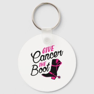Cancer The Boot Breast Cancer Awareness  Key Ring