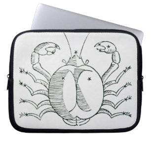 Cancer (the Crab) an illustration from the 'Poetic Laptop Sleeve
