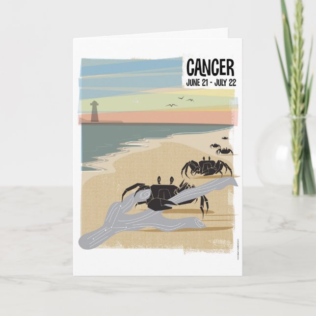 Cancer the Crab Zodiac Card (Front)