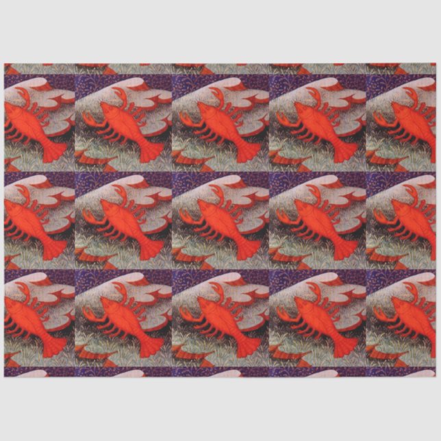 Cancer the Crab Zodiac Sign Birthday Party Tissue Paper (Front)