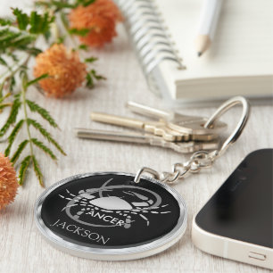 Cancer ♋ the Crab - Zodiac Sign Key Ring