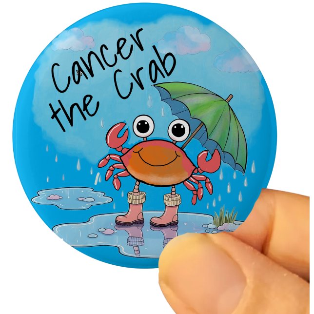 cancer the Crab  zodiac star constellation 6 Cm Round Badge (Creator Uploaded)