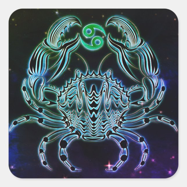 cancer the crab zodiac stickers (Front)