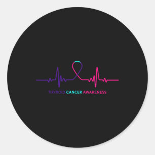 Cancer - Thyroid Cancer Awareness Gift Classic Round Sticker