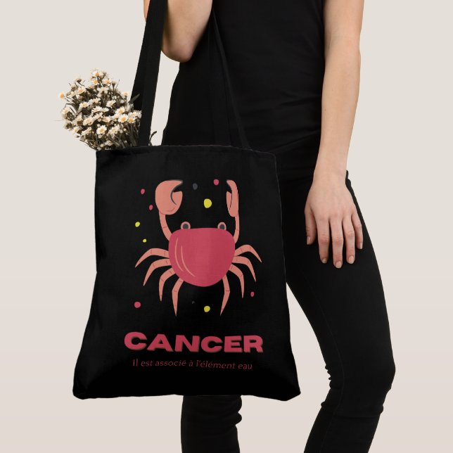 Cancer Tote Bag (Close Up)