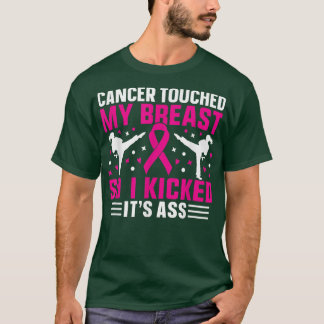 Cancer Touched My Breast  Breast Cancer Warrior Aw T-Shirt