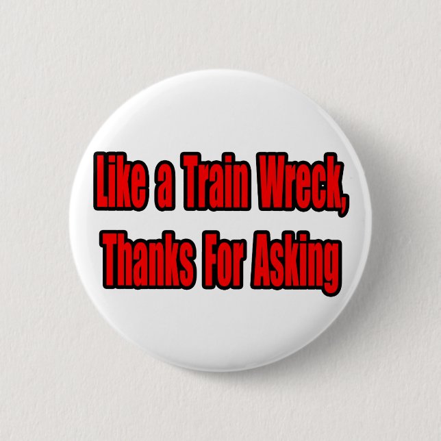 Cancer Train Wreck 6 Cm Round Badge (Front)