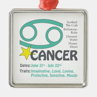 Cancer Traits Square Ornament