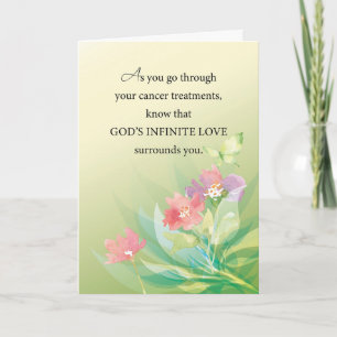 Cancer Treatements Religious Support Greenery Card