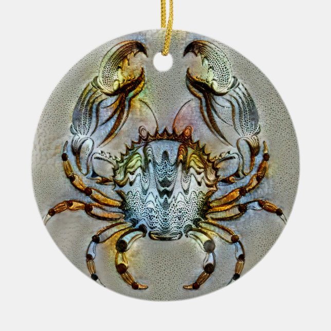 Cancer Venice Ceramic Ornament (Front)