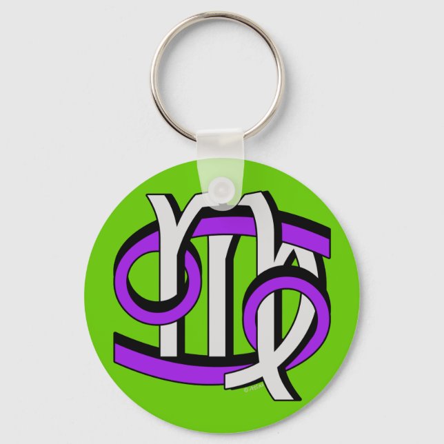 Cancer & Virgo PGy Key Ring (Front)