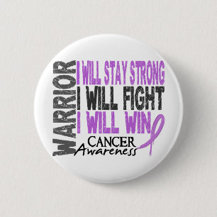 Cancer Warrior 6 Cm Round Badge