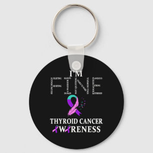 Cancer Warrior I'm Fine  Key Ring