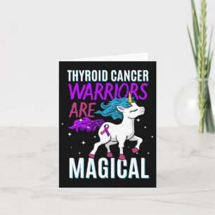 Cancer Warrior Magical Unicorn Purple Teal And Pin Card