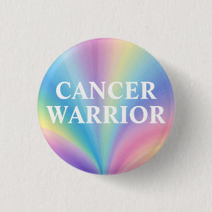CANCER WARRIOR pastel 3 Cm Round Badge