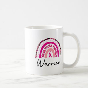 Cancer Warrior Pink Breast Cancer Awareness Rainbo Coffee Mug