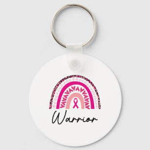 Cancer Warrior Pink Breast Cancer Awareness Rainbo Key Ring