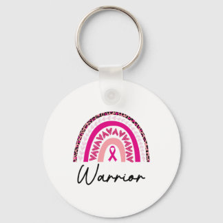 Cancer Warrior Pink Breast Cancer Awareness Rainbo Key Ring