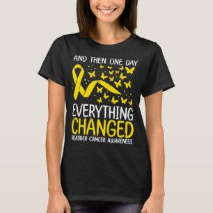 Cancer Warrior Ribbon Bladder Cancer Awareness T-Shirt