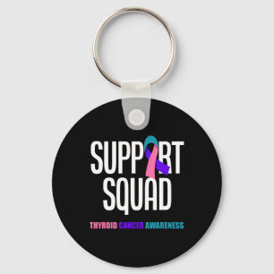 Cancer Warrior Support Squad Thyroid Cancer 1 Key Ring