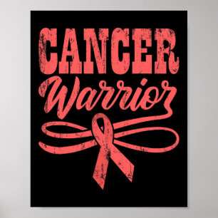 CANCER WARRIOR World Cancer Day Gift Pink Ribbon 1 Poster