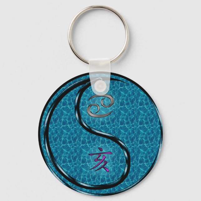 Cancer & Water Boar Key Ring (Front)