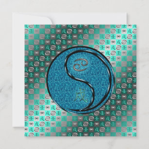 Cancer & Water Dog Card