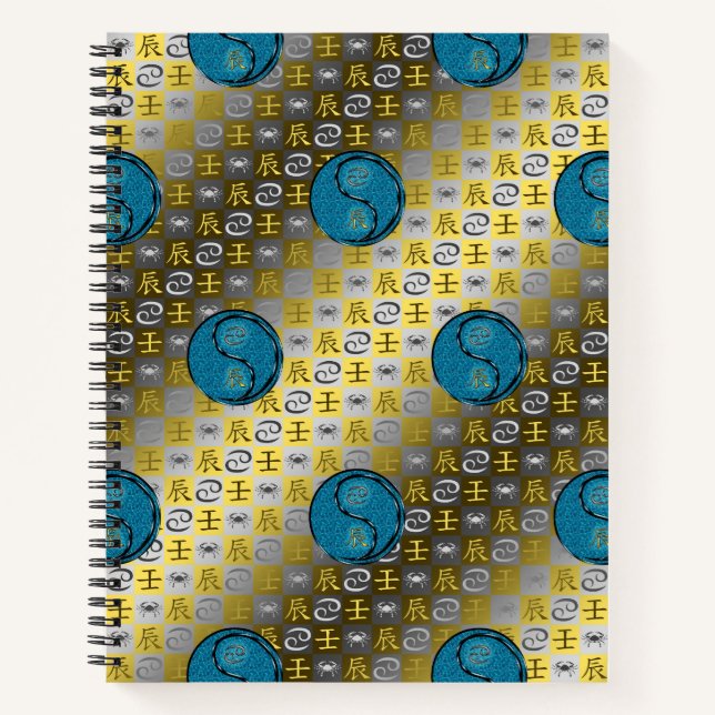 Cancer & Water Dragon Notebook (Front)