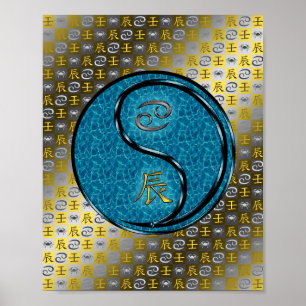 Cancer & Water Dragon Poster