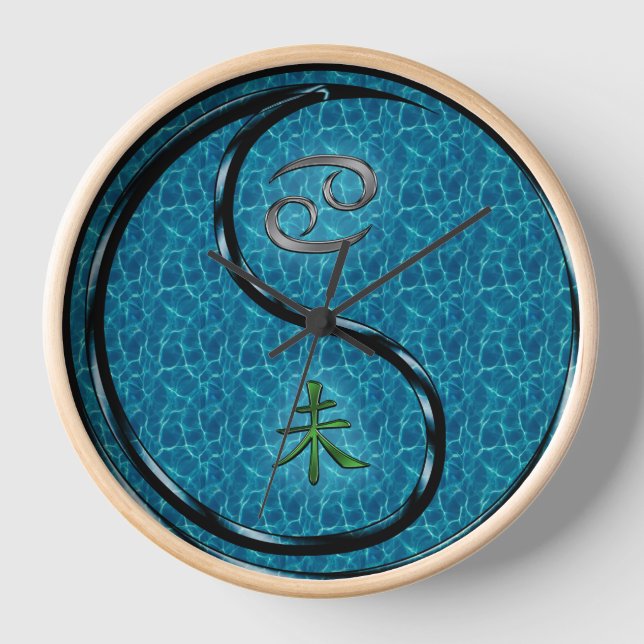 Cancer & Water Goat Clock (Front)