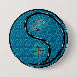 Cancer & Water Horse 7.5 Cm Round Badge