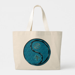 Cancer & Water Horse Large Tote Bag