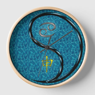 Cancer & Water Monkey Clock
