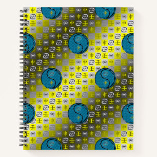 Cancer & Water Monkey Notebook