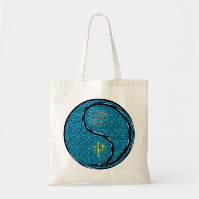 Cancer & Water Monkey Tote Bag (Front)