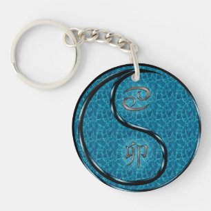 Cancer & Water Rabbit Key Ring