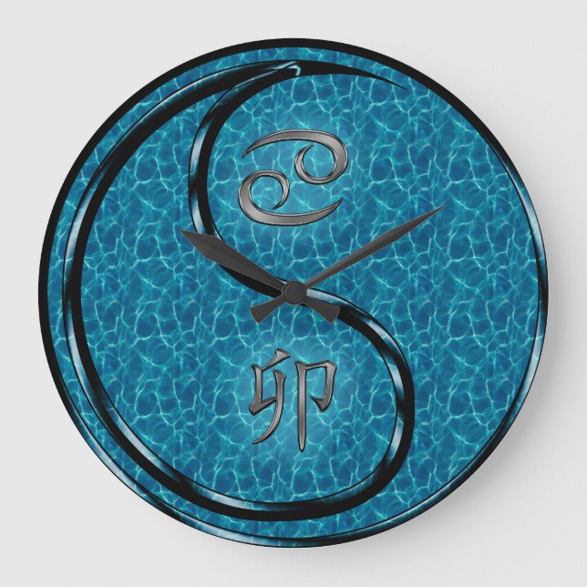 Cancer & Water Rabbit Large Clock (Front)
